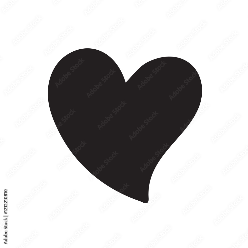 Love Heart Symbol Icons. A set of black heart icons in vector format on a white background. Love Heart Symbol Icons. A set of black heart icons in vector format on a white background.