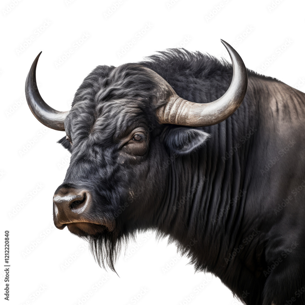 Big buffalo looking isolated on white Big buffalo looking isolated on white