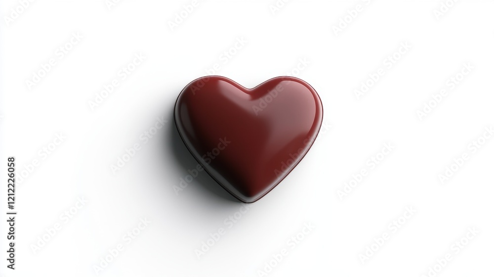 Heart Symbolizing Love, Minimalist Setting, 3D Render, Clean Background, Close-up View, Emotional Concept for Relationships Heart Symbolizing Love, Minimalist Setting, 3D Render, Clean Background, Close-up View, Emotional Concept for Relationships