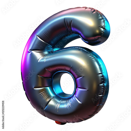 foil balloons number 6