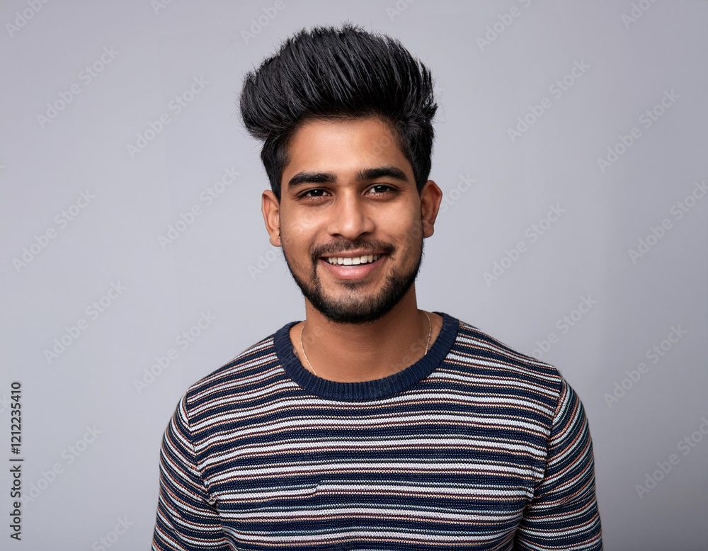 Obraz premium Man smiling and looking at camera
