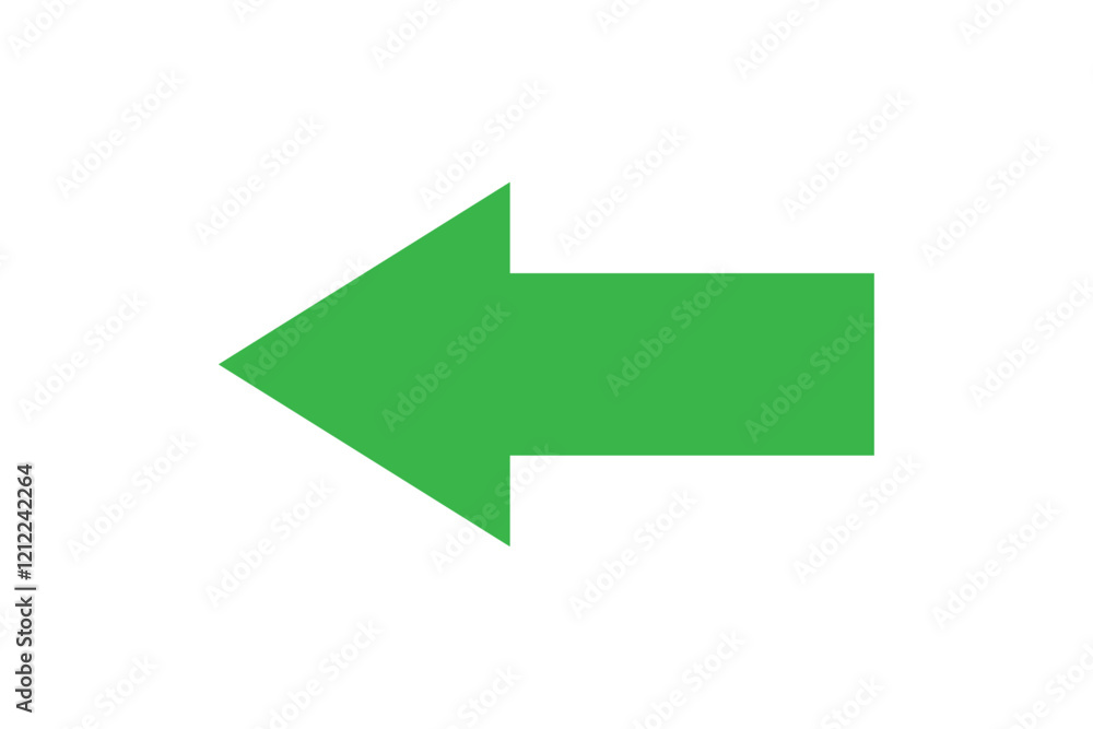 Green left arrow icon Green left arrow icon
