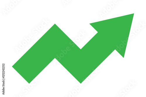 Free Download Green growing up arrow icon - GFXLoad