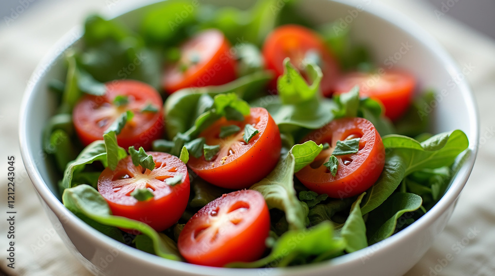 Colorful Vegan Salad Bowl with Fresh Greens Colorful Vegan Salad Bowl with Fresh Greens