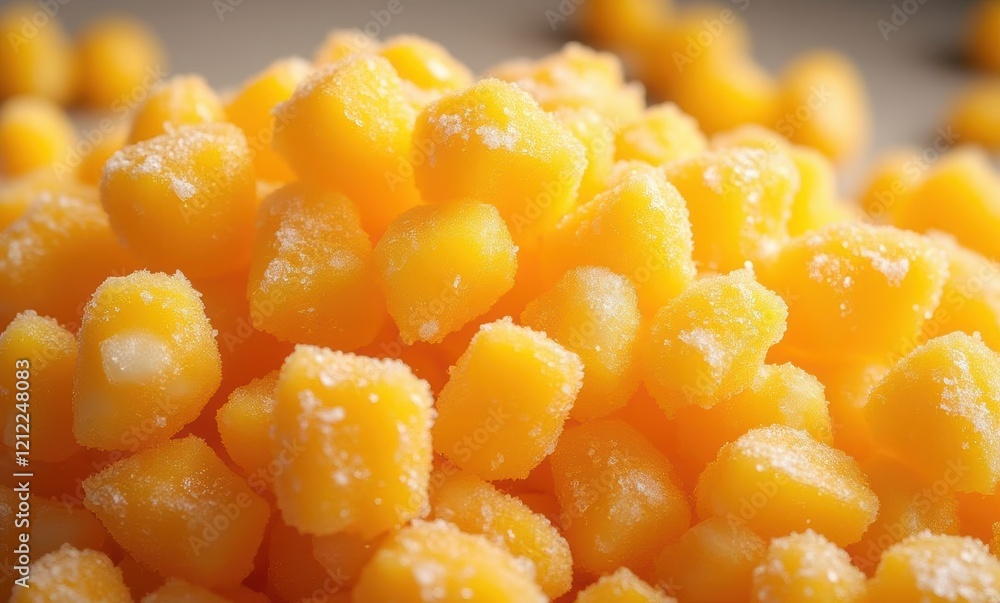Sweet yellow mango chunks piled high Sweet yellow mango chunks piled high
