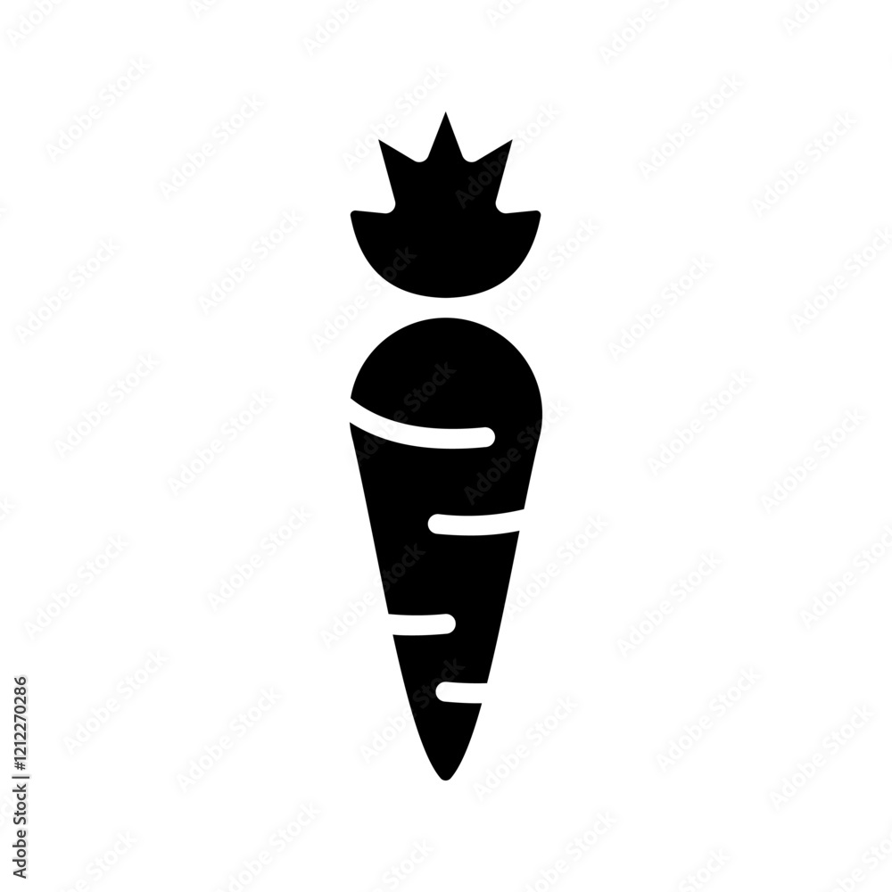 Carrot icon color editable on white background Carrot icon color editable on white background