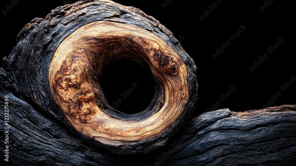 Close-up of a wooden surface with detailed patterns of swirling grain, knots, and rich earthy tones, highlighting the natural texture and uniqueness of the material. Close-up of a wooden surface with detailed patterns of swirling grain, knots, and rich earthy tones, highlighting the natural texture and uniqueness of the material.