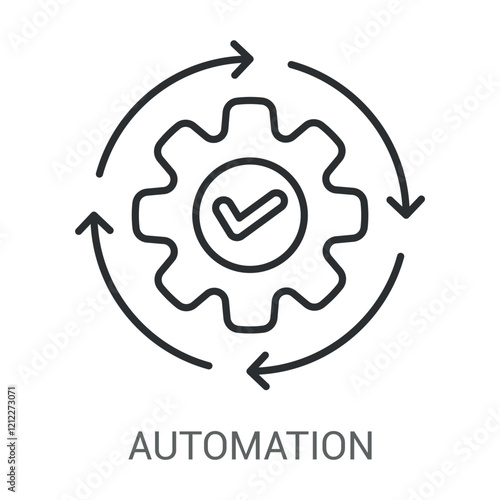 Automation Icon Vector Illustration Line Style