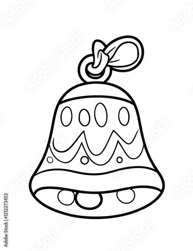 Simple cartoon Easter bell illustration photo