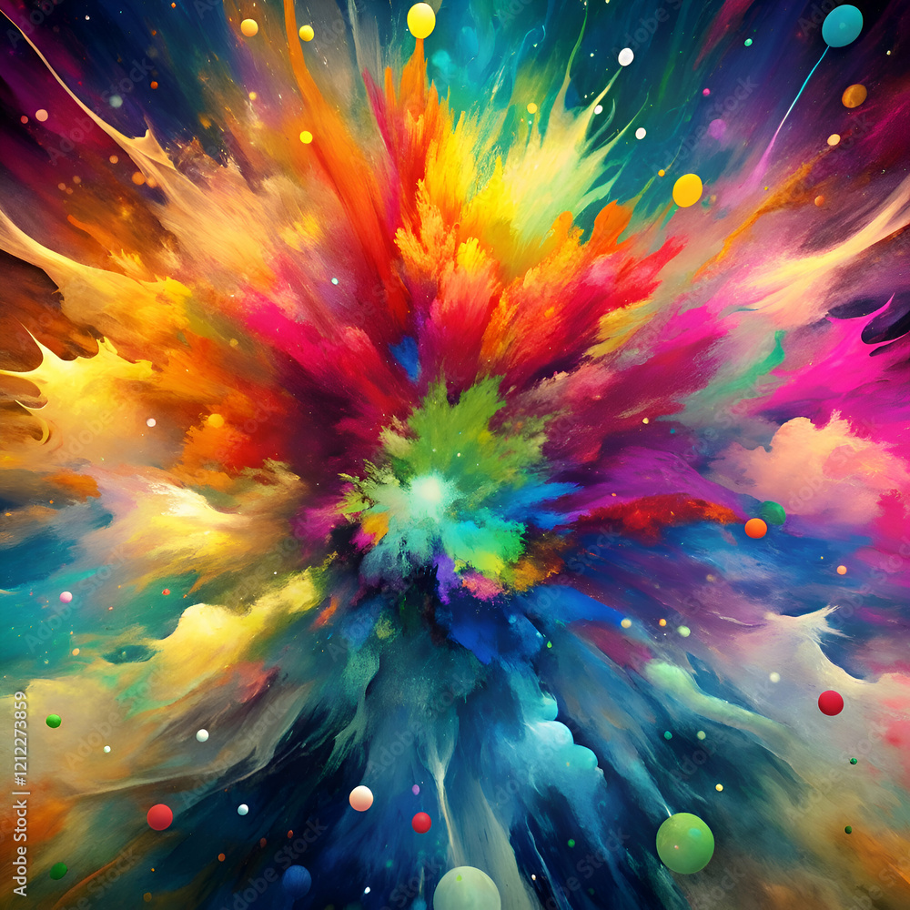 Abstract Color Explosion. A Symphony of Vivid Hues Abstract Color Explosion. A Symphony of Vivid Hues
