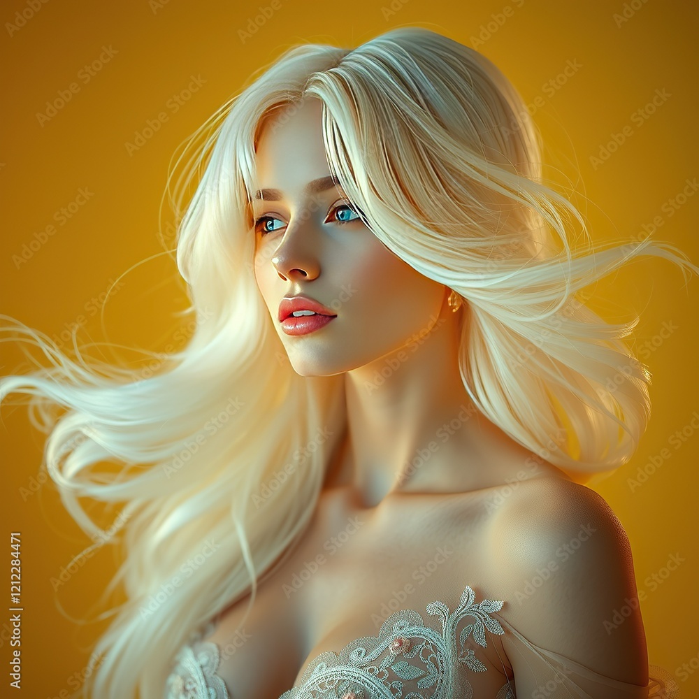 Fototapeta premium stunningly beautiful young female in her mid-twenties, with the most gorgeous