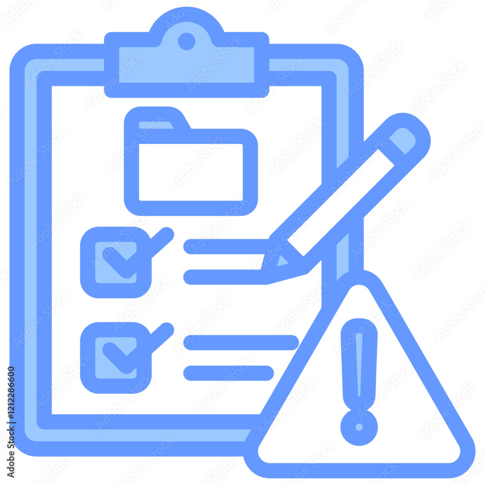Risk Assessment Blue Icon Risk Assessment Blue Icon