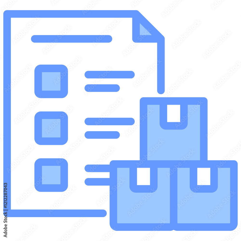 Data Inventory Blue Icon Data Inventory Blue Icon