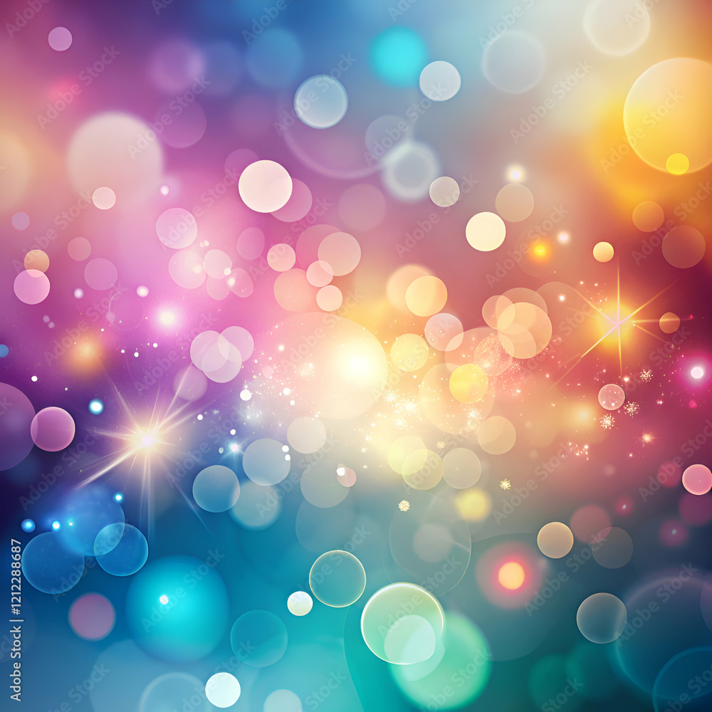 Abstract Colorful Bokeh Background with Sparkling Lights Abstract Colorful Bokeh Background with Sparkling Lights