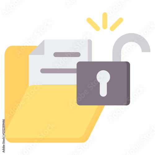 Data Leakage Flat Icon