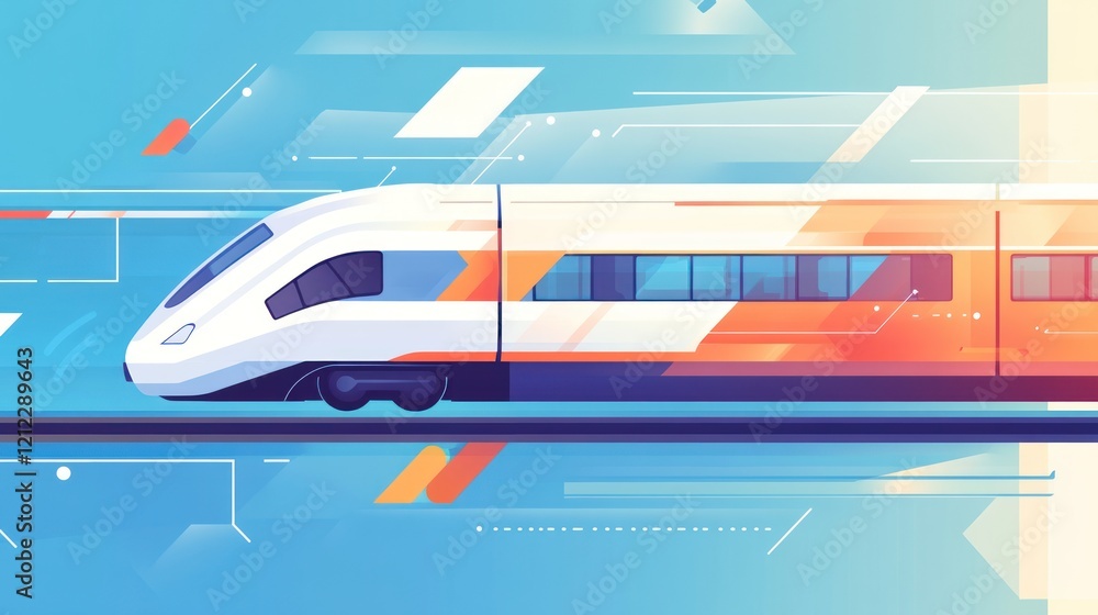 Fototapeta premium High-Speed Rail: Futuristic Travel