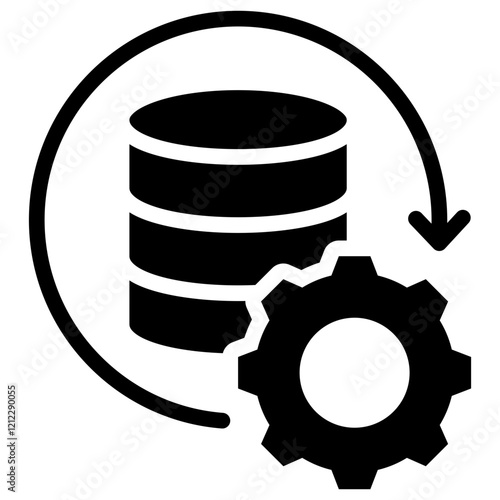 Data Processing Glyph Icon