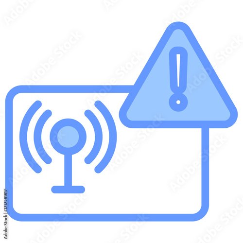 Intrusion Detection Blue Icon