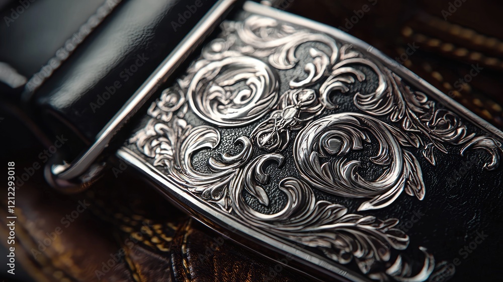 Exquisitely Crafted Silver Belt Buckle Masterpiece of Detail and Design Exquisitely Crafted Silver Belt Buckle Masterpiece of Detail and Design