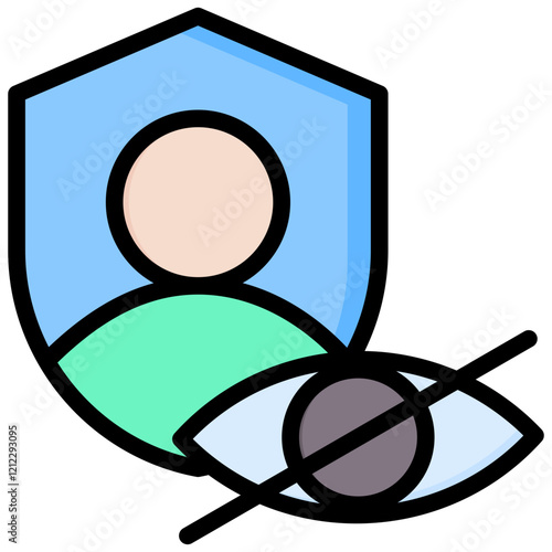 Privacy Outline Color Icon