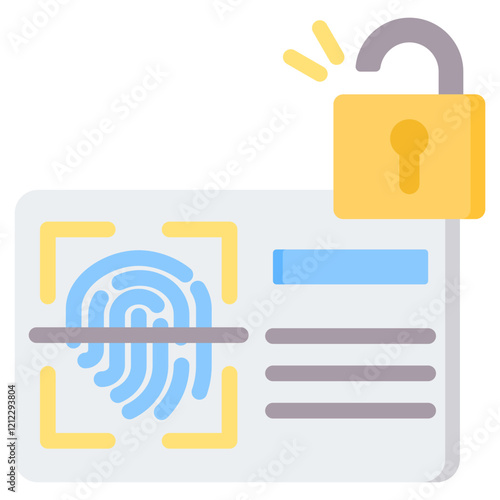 Biometric Authentication Flat Icon