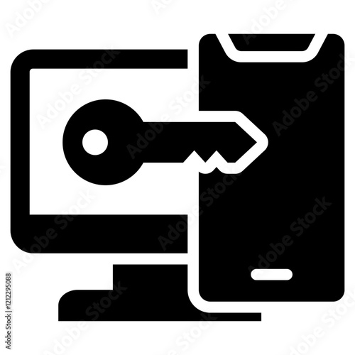 Two Factor Authentication Glyph Icon