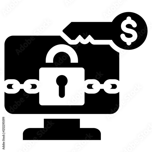 Ransomware Glyph Icon