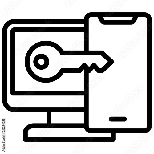 Two Factor Authentication Outline Icon