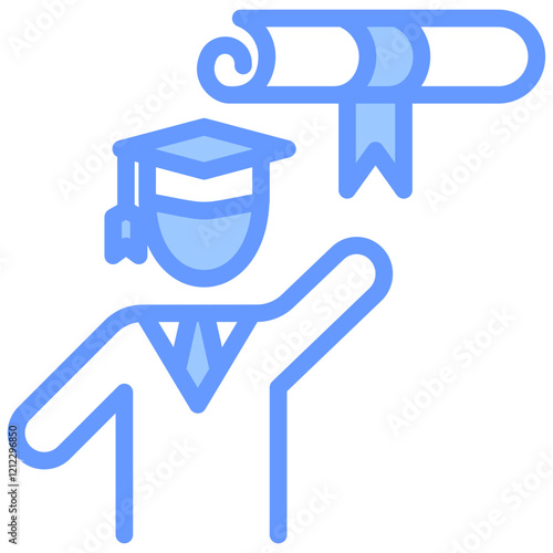 Education Blue Icon