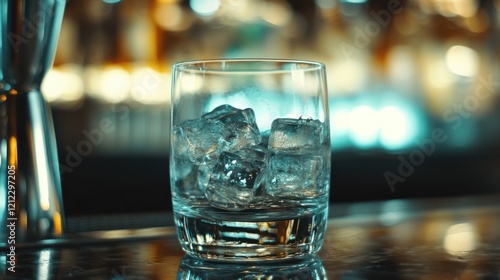 Wallpaper Mural Ice cubes in a rocks glass on a bar. Torontodigital.ca