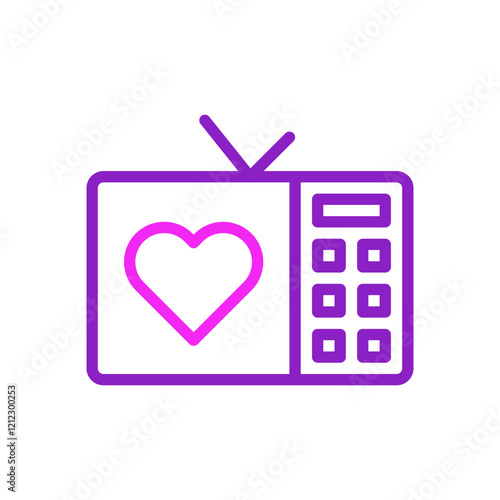 Love Broadcast on Television Screen