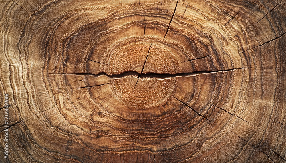 Naklejka premium Intricate Closeup of Natural Oak Wood Showcasing Organic Patterns and Warm Hues Emphasizing the Beauty of Wood Texture