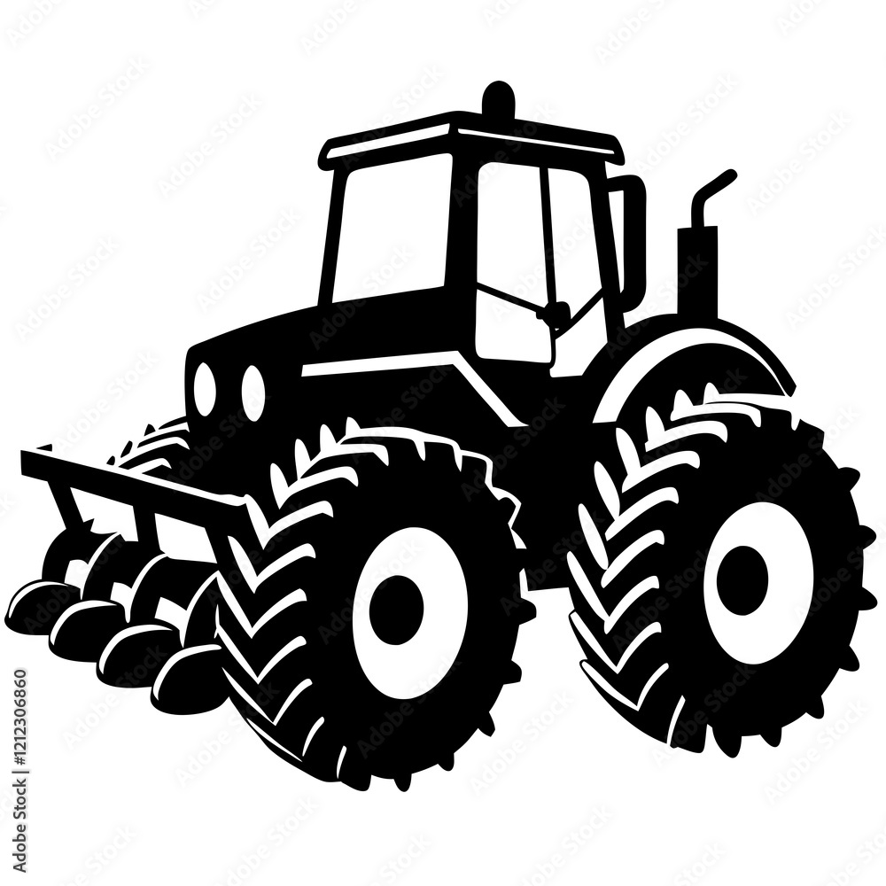 Obraz premium tractor isolated on white background