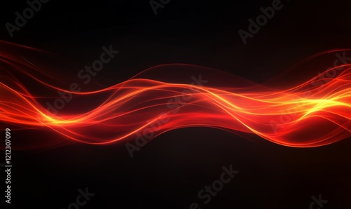 Fiery red energy stream  intense heat  powerful motion