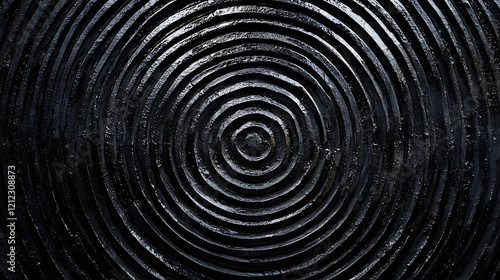 Wallpaper Mural Concentric black rotated ring design on textured background Torontodigital.ca