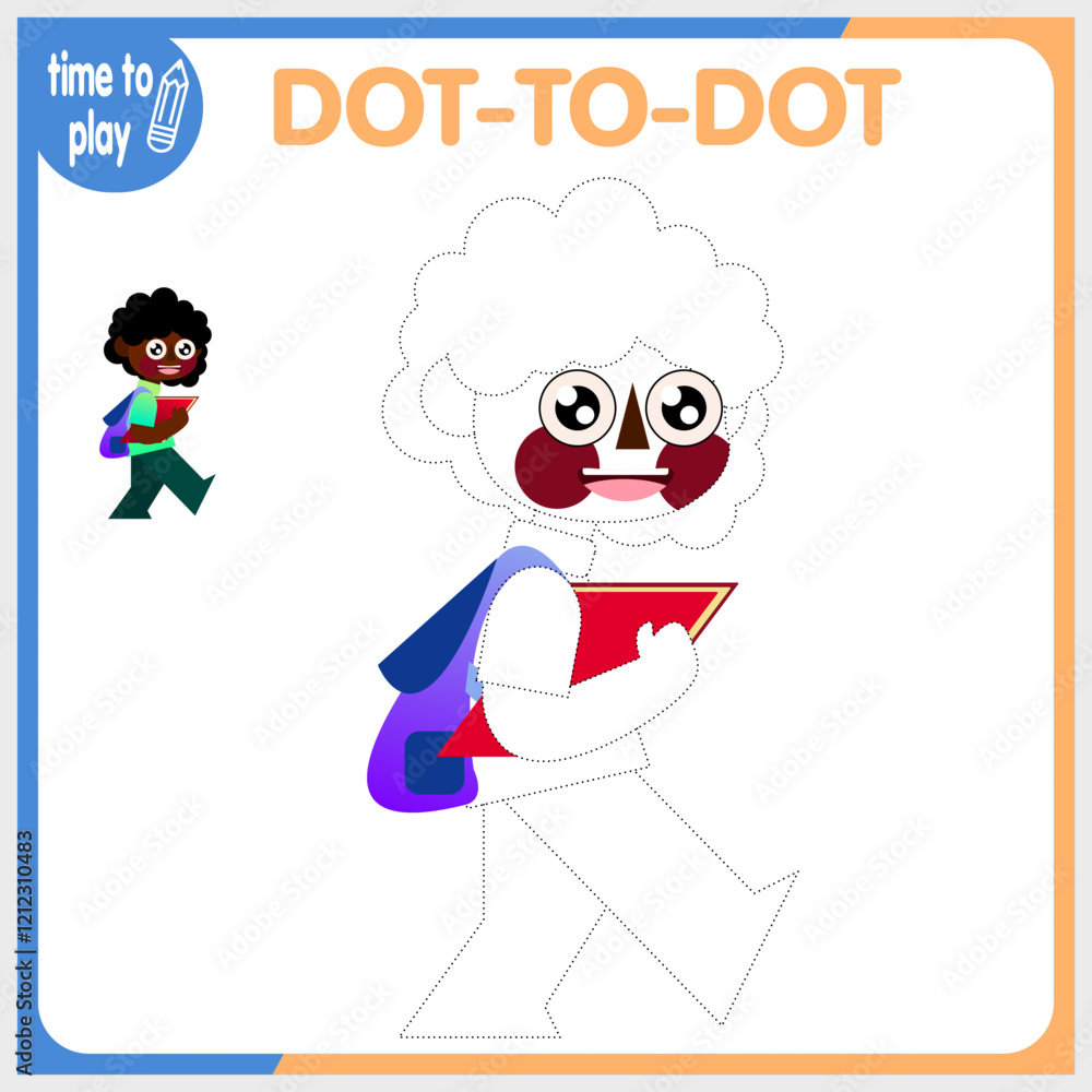children's educational game. logic game. connect the dots by numbers. handwriting training. coloring book. children, school people
children's educational game. logic game. connect the dots by numbers. handwriting training. coloring book. children, school people