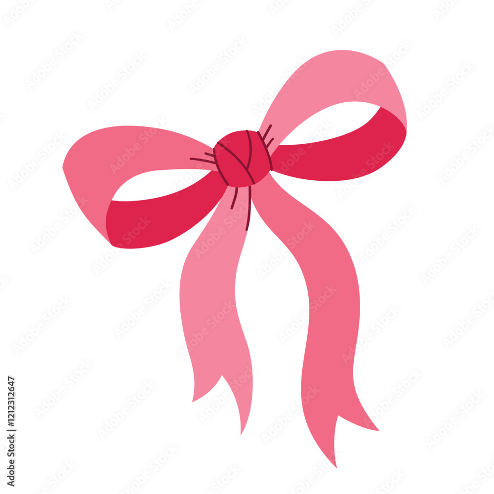 Vector illustration of ribbon bow isolated on white background Vector illustration of ribbon bow isolated on white background