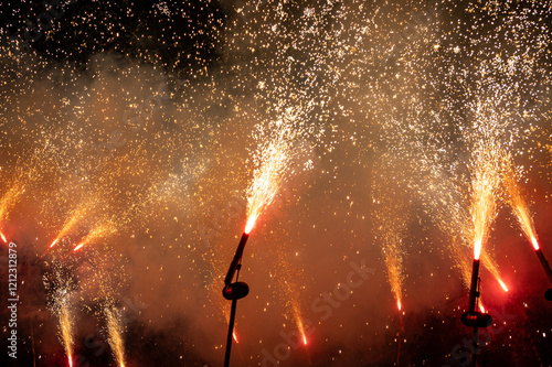 Fireworks of the Santa Tecla Festival Parade, Tarragona, Spain 22nd September 2024 photo