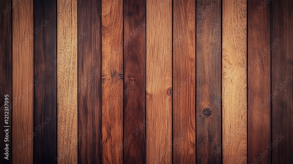 Naklejka premium Vintage dark wooden planks with moss stains in natural setting