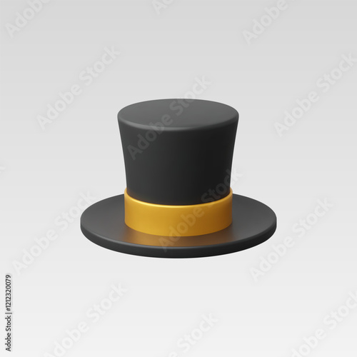 3d Realistic Magic hat icon vector illustration