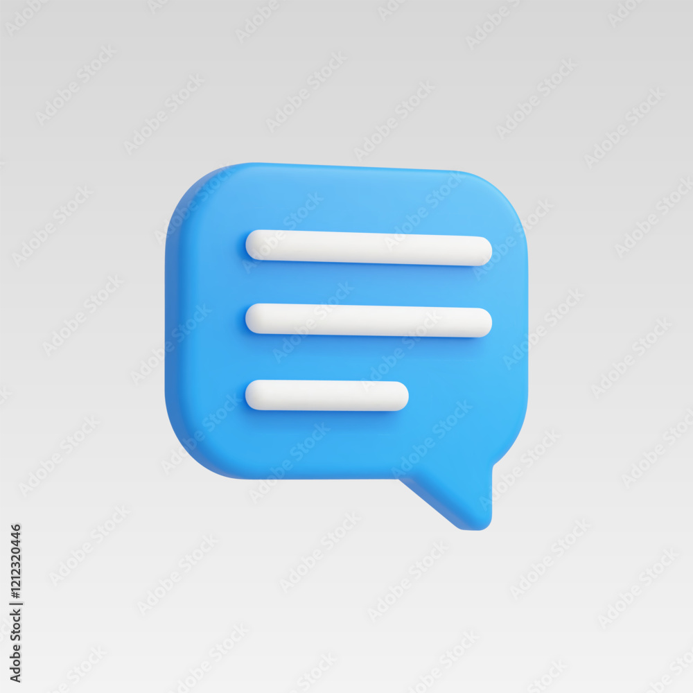 3d Realistic Chat or Message Icon vector illustration 3d Realistic Chat or Message Icon vector illustration