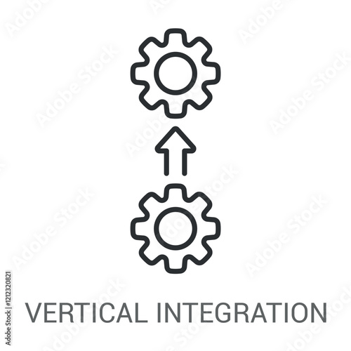 Vertical Integration Icon Vector Illustration Line Style