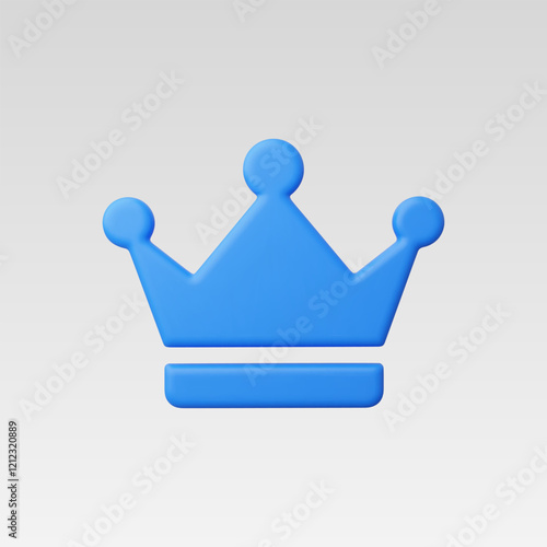 3d Realistic Crown Icon vector illustration