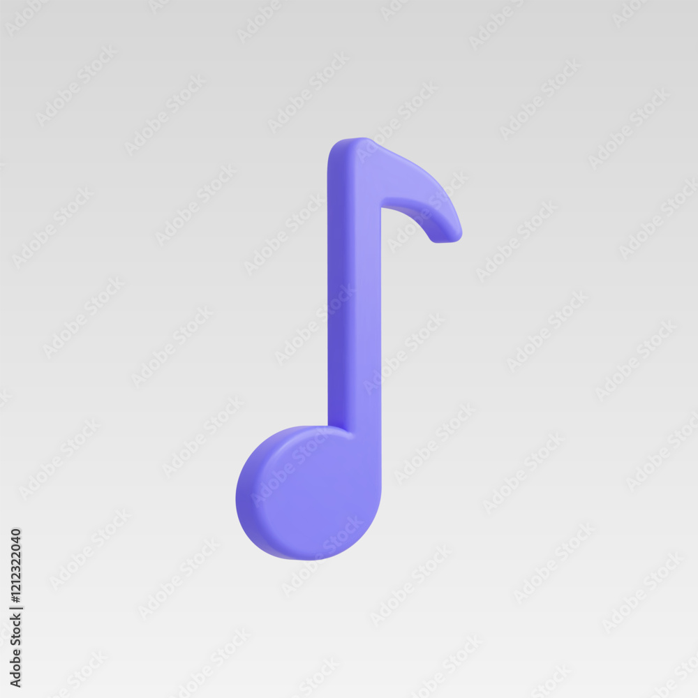 3d Realistic Music note Icon vector illustration 3d Realistic Music note Icon vector illustration