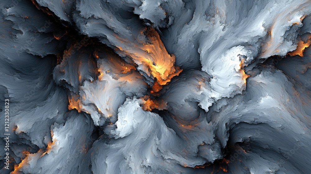 Abstract swirling patterns in shades of gray, white, and gold, creating a dynamic visual effect. Abstract swirling patterns in shades of gray, white, and gold, creating a dynamic visual effect.