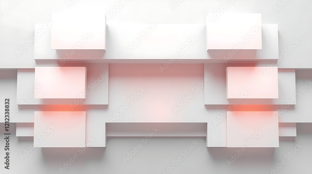 Modern minimalist digital artwork with geometric rectangles and squares, soft pastel tones, lens glow lighting, layered design, and grand-scale elegance on a gray gradient. Modern minimalist digital artwork with geometric rectangles and squares, soft pastel tones, lens glow lighting, layered design, and grand-scale elegance on a gray gradient.