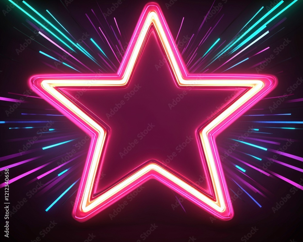A glowing star with vibrant light rays, creating a dynamic and energetic visual effect. A glowing star with vibrant light rays, creating a dynamic and energetic visual effect.