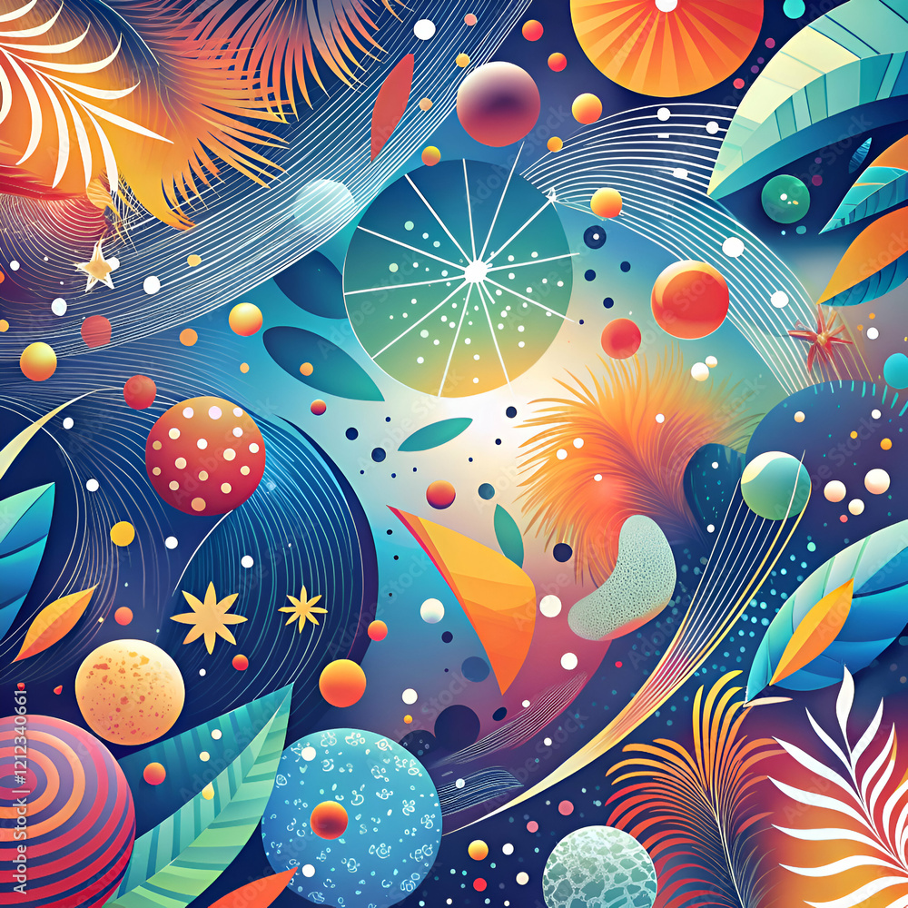 Obraz premium Abstract Colorful Geometric Pattern Design