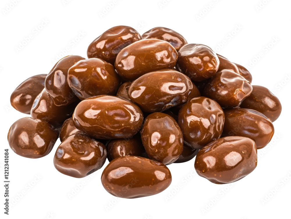 Isolated Pile of Chocolate Covered Raisins Isolated Pile of Chocolate Covered Raisins