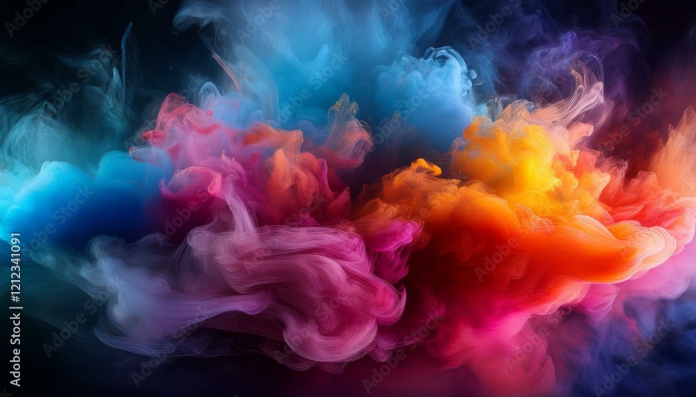 abstract colorful clouds of smoke vibrant hues abstract colorful clouds of smoke vibrant hues